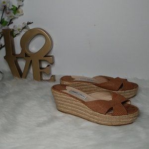 Jimmy Choo Phyllis Snake Espadrille Wedges 41/11US
